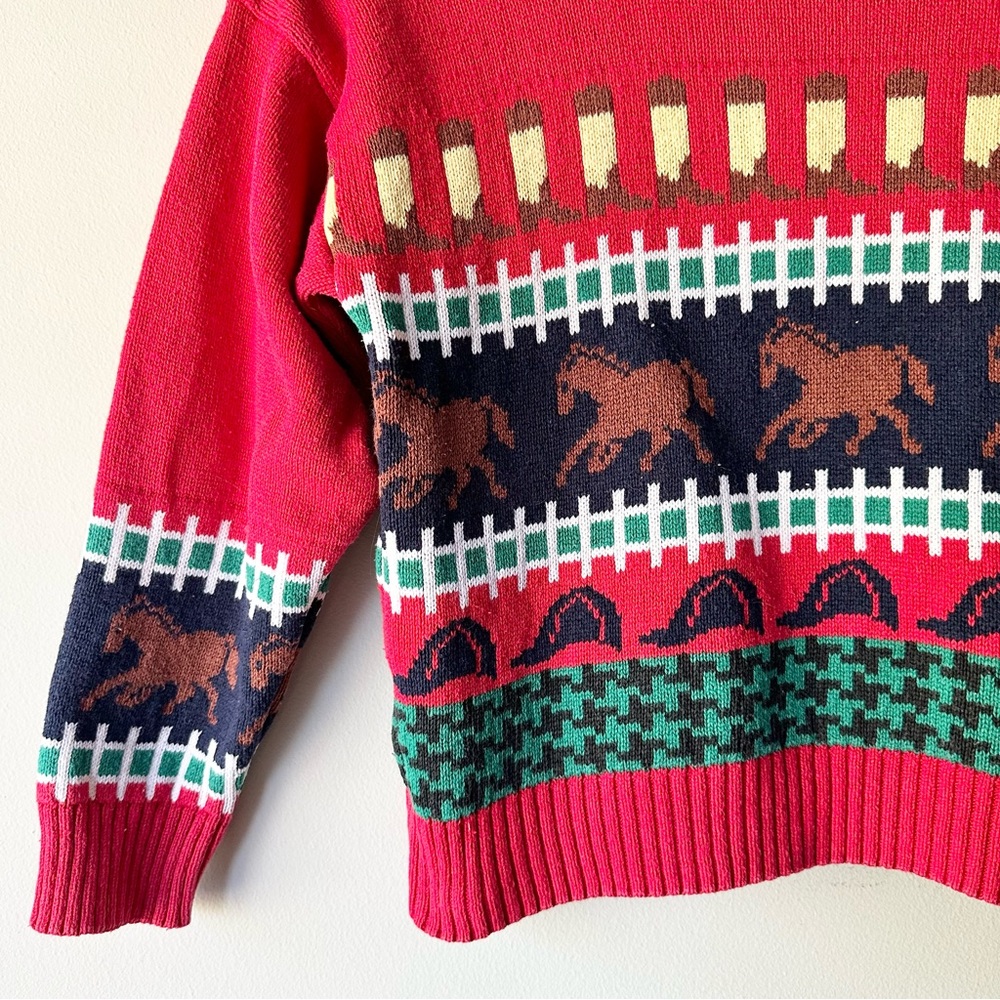 Warm Heart Horse Print Sweater - Picture 5 of 7